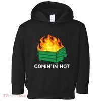Comin In Hot Fire Funny Dumpster Fire Toddler Hoodie thumb 0