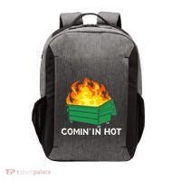 Comin In Hot Fire Funny Dumpster Fire Vector Backpack thumb 0