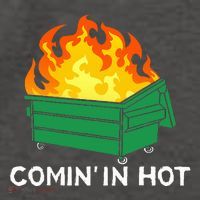 Comin In Hot Fire Funny Dumpster Fire Vector Backpack thumb 2