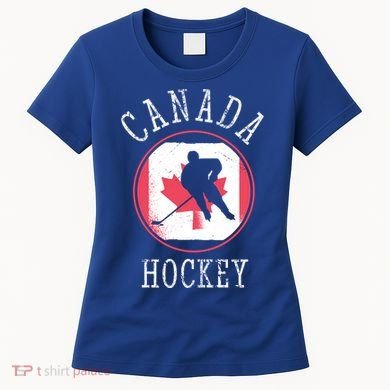 Canada Ice Hockey Sport Vintage Flag Gift Women's T-Shirt