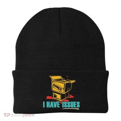 Comics I Have Issues Funny Vintage Design Beanie