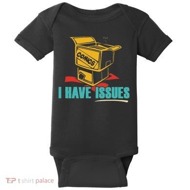 Comics I Have Issues Funny Vintage Design Baby Bodysuit