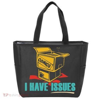 Comics I Have Issues Funny Vintage Design Tote Bag
