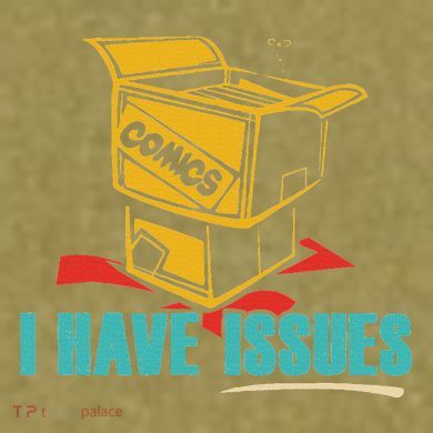 Comics I Have Issues Funny Vintage Design Garment-Dyed Women's Muscle Tee