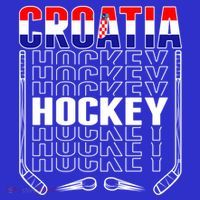 Croatia Ice Hockey Fans Jersey Croatian Flag Hockey Sticks Gift T-Shirt thumb 7
