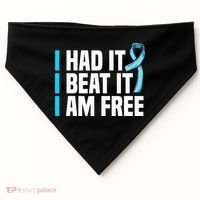 Cancer I Had It I Beat It Im Free Prostate Cancer Survivor USA-Made Doggie Bandana thumb 0