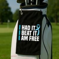 Cancer I Had It I Beat It Im Free Prostate Cancer Survivor Golf Towel thumb 2