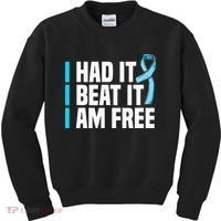 Cancer I Had It I Beat It Im Free Prostate Cancer Survivor Kids Sweatshirt thumb 0