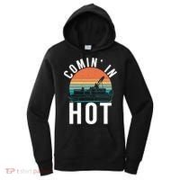 Comin In Hot Boat Captain Pontoons Boating Cool Gift Women's Hoodie thumb 0
