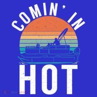Comin In Hot Boat Captain Pontoons Boating Cool Gift Visor thumb 3