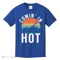 Comin In Hot Boat Captain Pontoons Boating Cool Gift Kids T-Shirt thumb 0