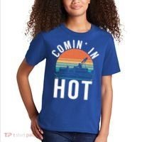 Comin In Hot Boat Captain Pontoons Boating Cool Gift Kids T-Shirt thumb 2