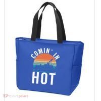 Comin In Hot Boat Captain Pontoons Boating Cool Gift Tote Bag thumb 3