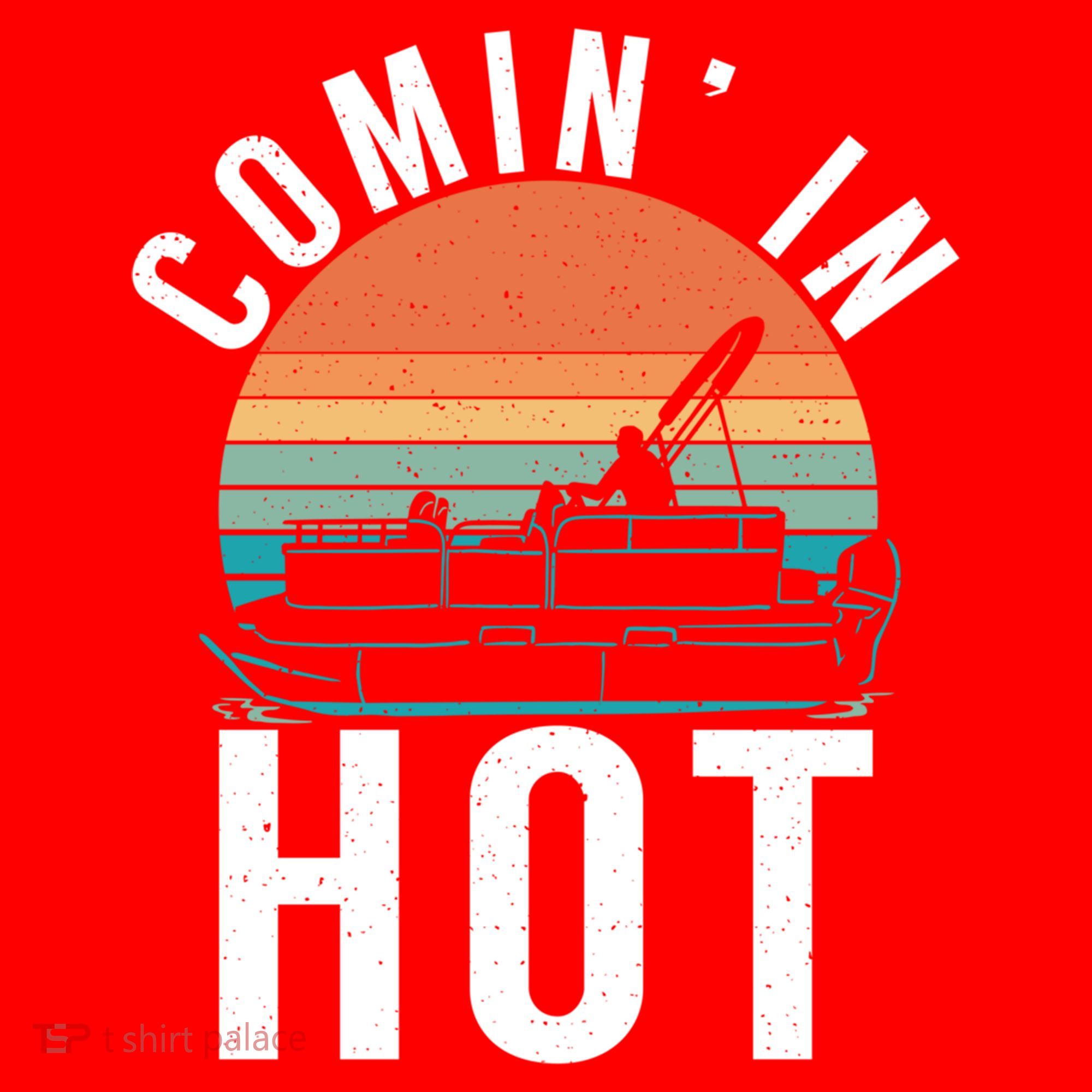 Comin In Hot Boat Captain Pontoons Boating Cool Gift Santa Hat