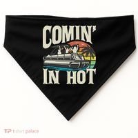 Comin In Hot Funny Pontoon Boat Pontooning Party Boat USA-Made Doggie Bandana thumb 0