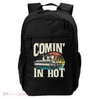 Comin In Hot Funny Pontoon Boat Pontooning Party Boat Backpack thumb 0