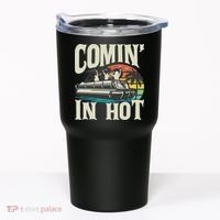 Comin In Hot Funny Pontoon Boat Pontooning Party Boat Tumbler thumb 0