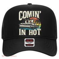 Comin In Hot Funny Pontoon Boat Pontooning Party Boat Hat thumb 0