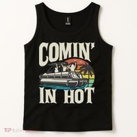 Comin In Hot Funny Pontoon Boat Pontooning Party Boat Tank Top thumb 2