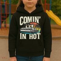 Comin In Hot Funny Pontoon Boat Pontooning Party Boat Kids Hoodie thumb 3