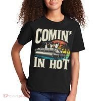 Comin In Hot Funny Pontoon Boat Pontooning Party Boat Kids T-Shirt thumb 2