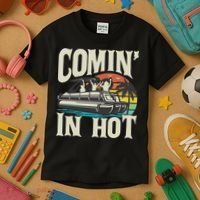 Comin In Hot Funny Pontoon Boat Pontooning Party Boat Kids T-Shirt thumb 3