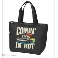 Comin In Hot Funny Pontoon Boat Pontooning Party Boat Tote Bag thumb 3