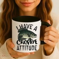 Cool I Have Crappie Attitude Gift Women Funny Fishing Coffee Mug thumb 3