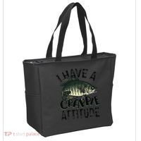 Cool I Have Crappie Attitude Gift Women Funny Fishing Tote Bag thumb 2
