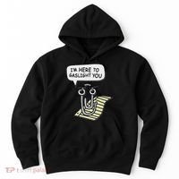 Clippy I'm Here To Gaslight You Good S Black Hoodie thumb 0
