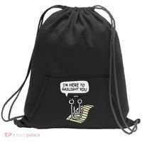 Clippy I'm Here To Gaslight You Good S Black Sweatshirt Cinch Pack Bag thumb 0