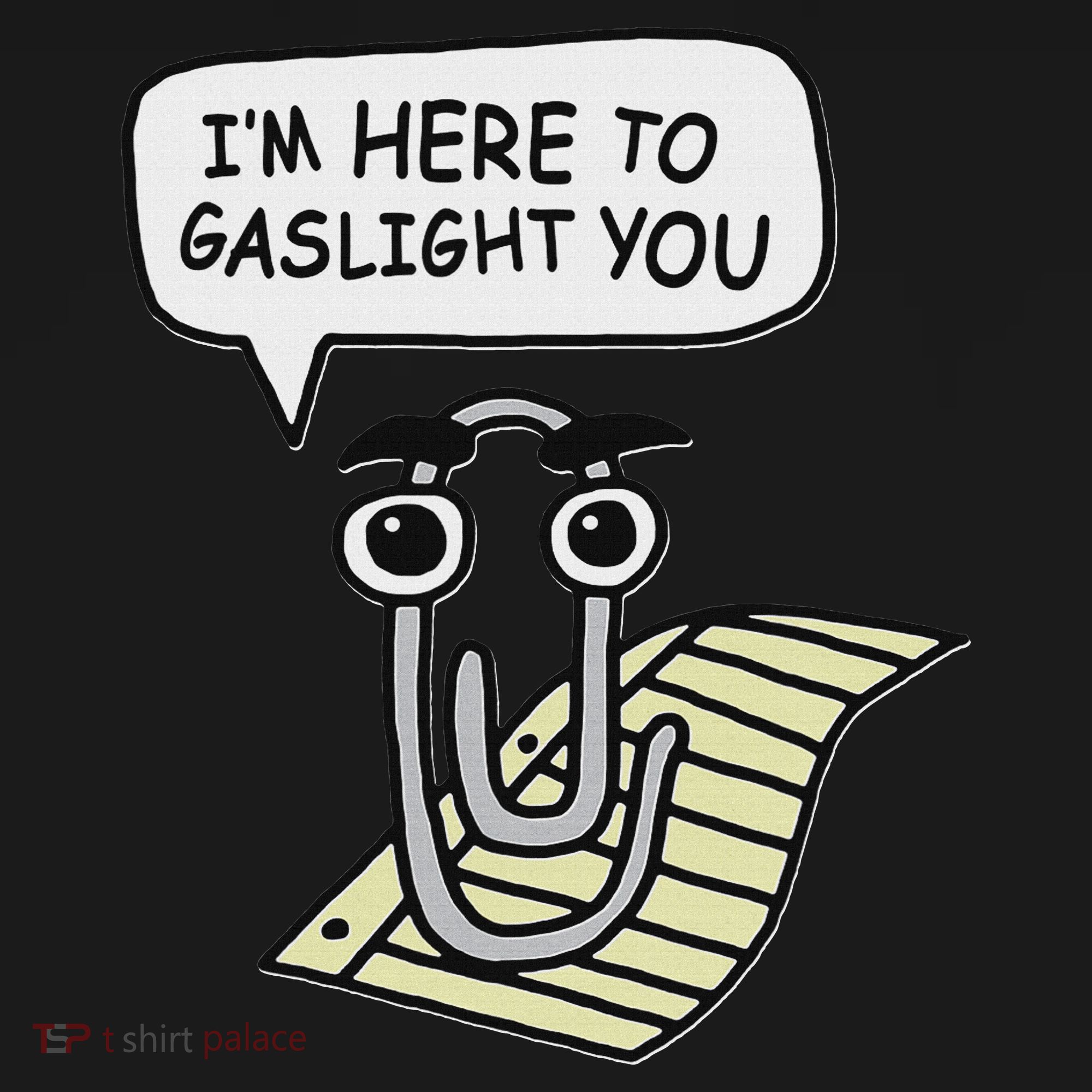 Clippy I'm Here To Gaslight You Good S Black Bucket Hat