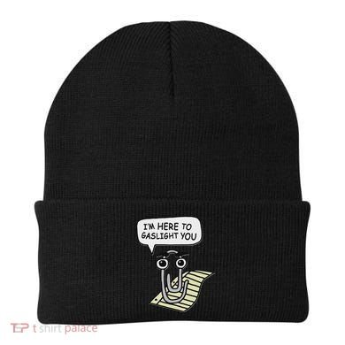 Clippy I'm Here To Gaslight You Good S Black Beanie