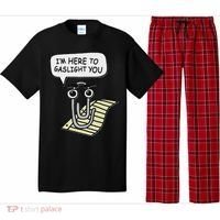 Clippy I'm Here To Gaslight You Good S Black Pajama Set thumb 0
