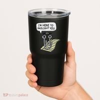 Clippy I'm Here To Gaslight You Good S Black Tumbler thumb 2