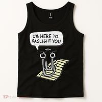 Clippy I'm Here To Gaslight You Good S Black Tank Top thumb 2