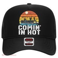 Comin In Hot Pontoon Boat Gif Funny Boating Lake Gift For Dad Gift Hat thumb 0