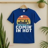 Comin In Hot Pontoon Boat Gif Funny Boating Lake Gift For Dad Gift T-Shirt thumb 2