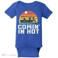 Comin In Hot Pontoon Boat Gif Funny Boating Lake Gift For Dad Gift Baby Bodysuit thumb 0