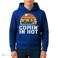 Comin In Hot Pontoon Boat Gif Funny Boating Lake Gift For Dad Gift Kids Hoodie thumb 4