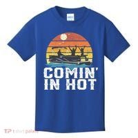 Comin In Hot Pontoon Boat Gif Funny Boating Lake Gift For Dad Gift Kids T-Shirt thumb 0
