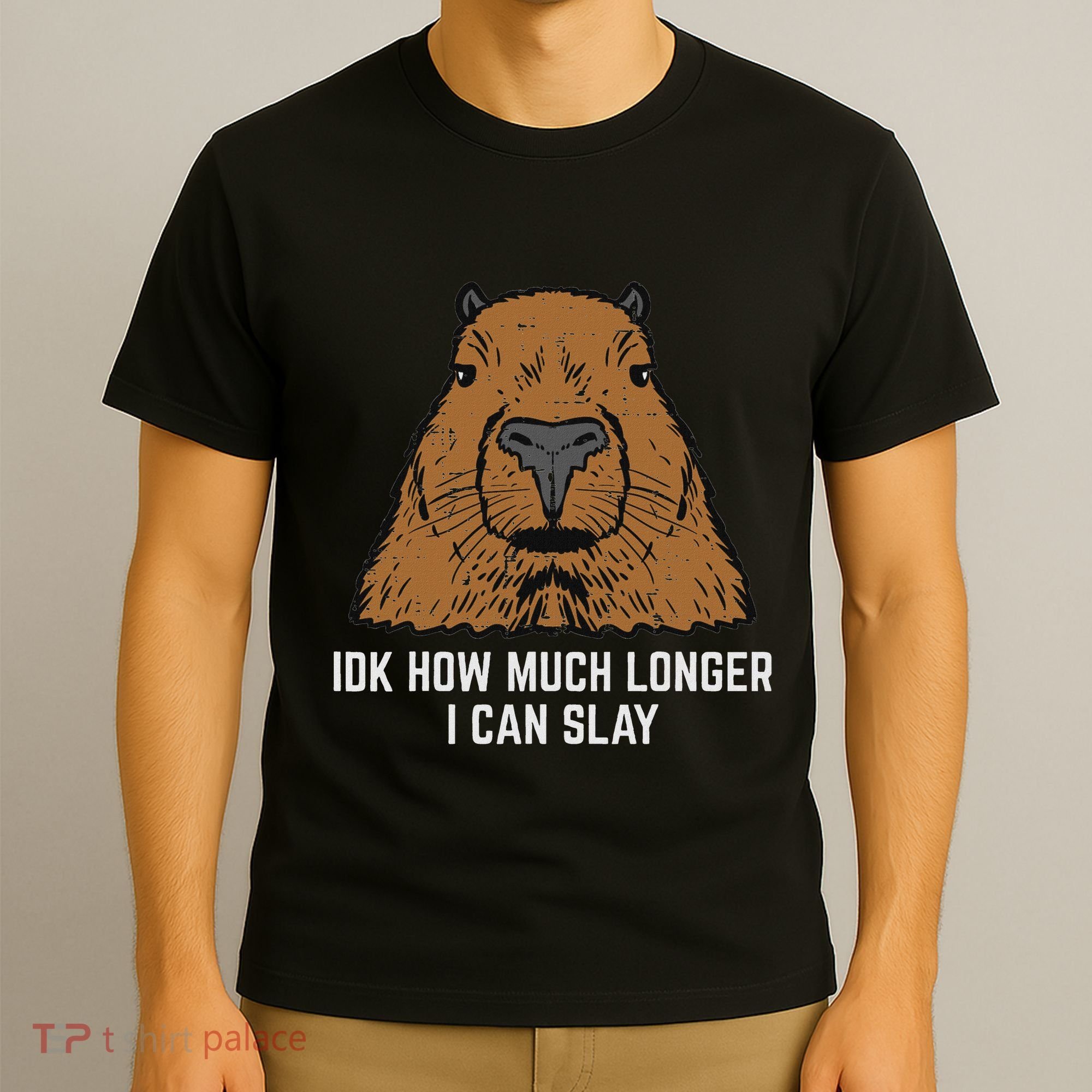 Capybara Idk How Much I Can Slay Capy Rodent Women T-Shirt