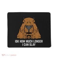 Capybara Idk How Much I Can Slay Capy Rodent Women Mousepad thumb 0