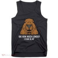 Capybara Idk How Much I Can Slay Capy Rodent Women Tank Top thumb 0