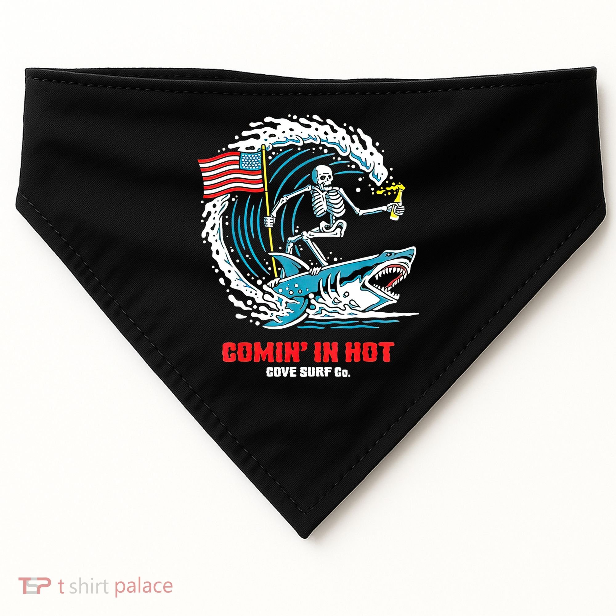 Comin In Hot Cove Surf Co USA-Made Doggie Bandana
