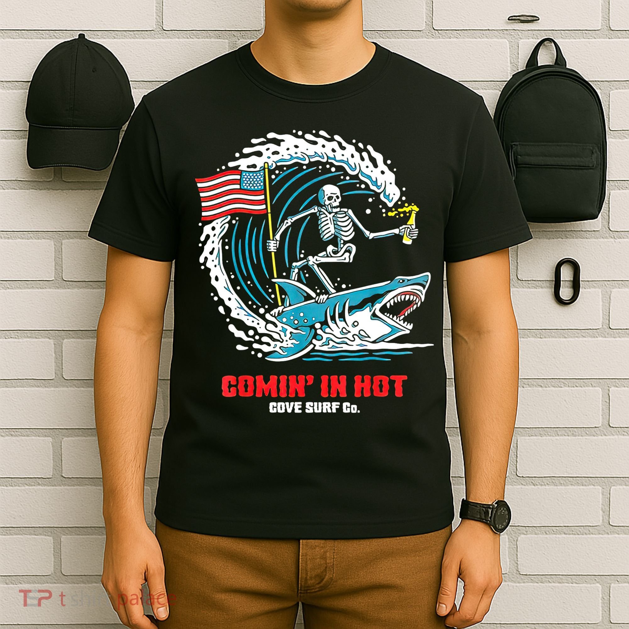 Comin In Hot Cove Surf Co T-Shirt