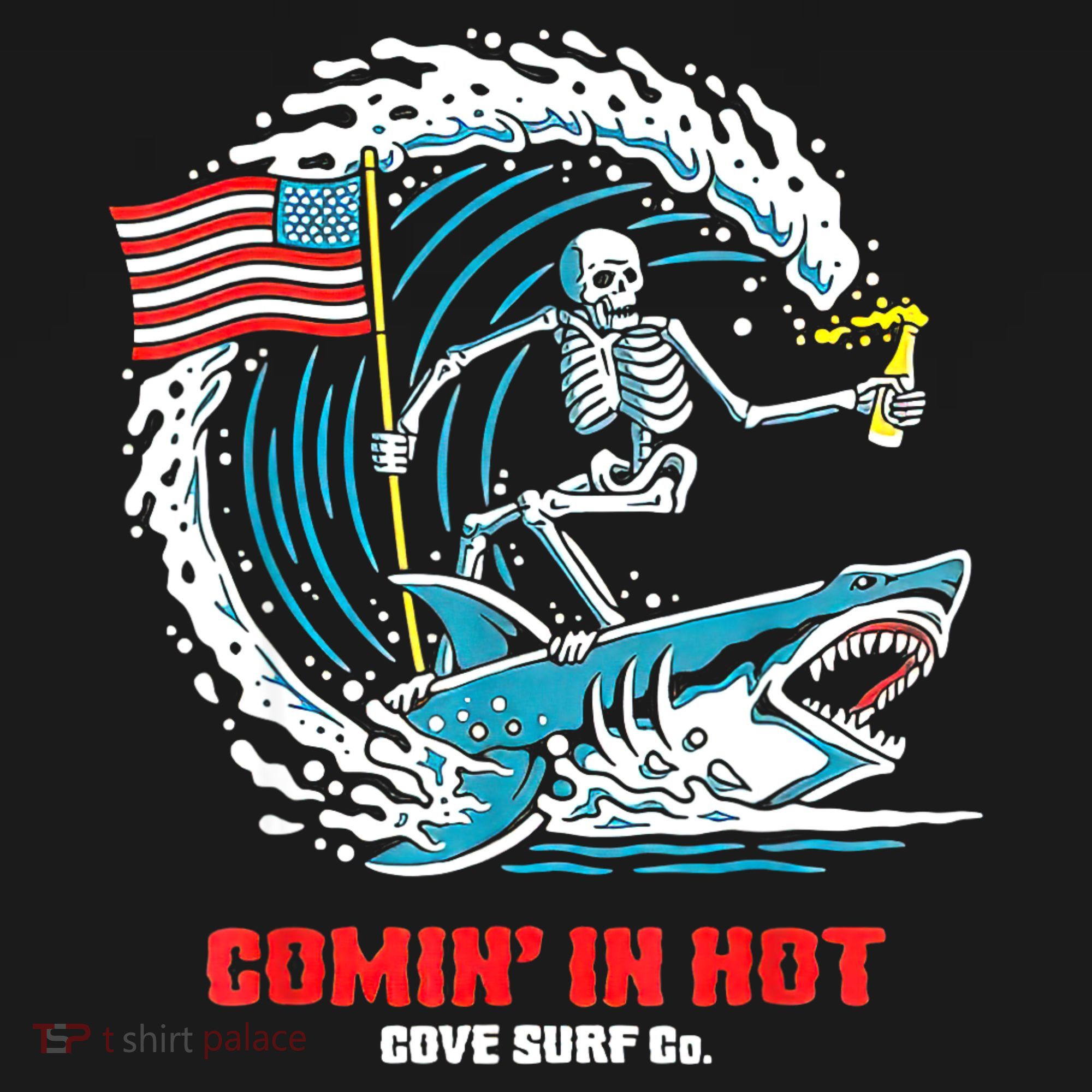 Comin In Hot Cove Surf Co T-Shirt