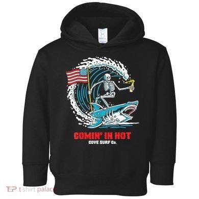 Comin In Hot Cove Surf Co Toddler Hoodie