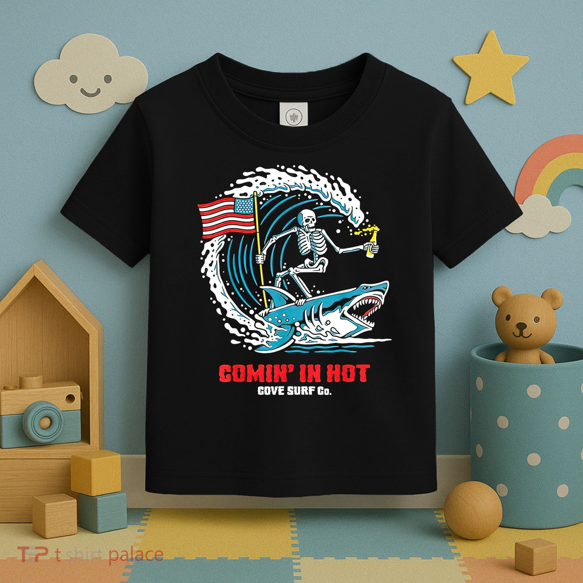 Comin In Hot Cove Surf Co Toddler T-Shirt