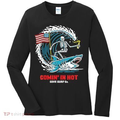 Comin In Hot Cove Surf Co Women's Long Sleeve Shirt